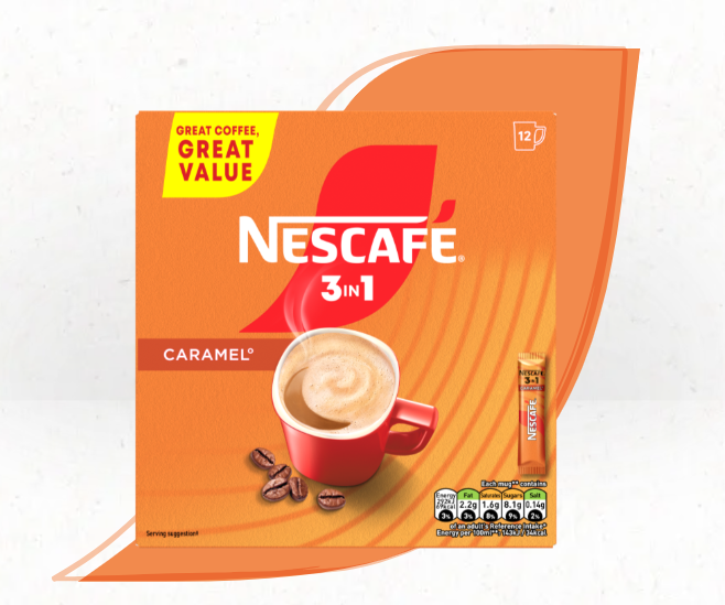 Nescafe 3 in 1 Caramel instant coffee x5
